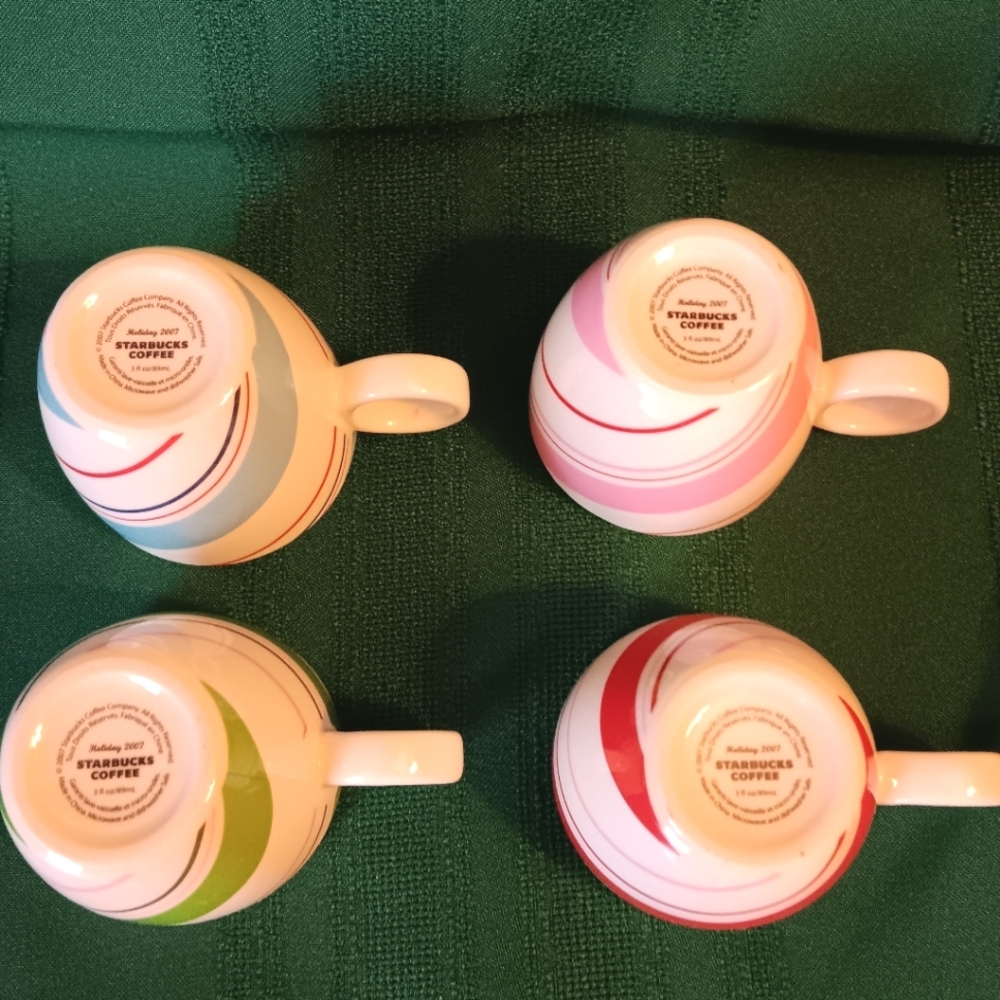 Starbucks Espresso 2007 Holiday Cup and Saucer 8 Piece Set 🎄 - Picture 6 of 8